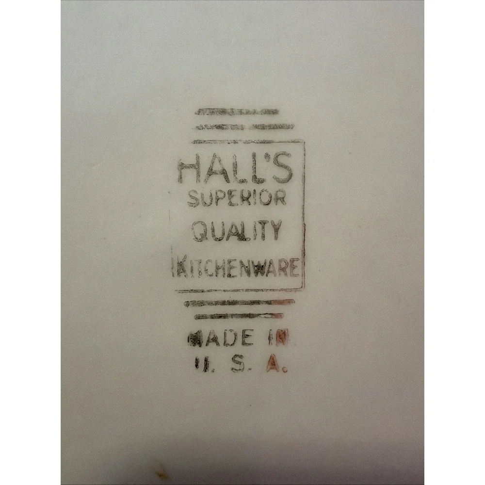 Vintage Hall's Superior Tulips Pattern Souffle Dish O L A 002